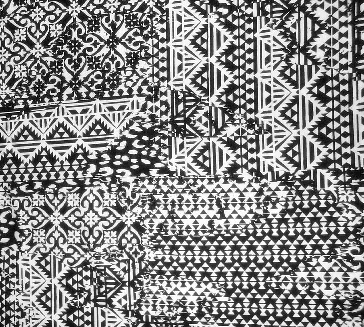 pattern, black, white, triangles, design, texture, modern