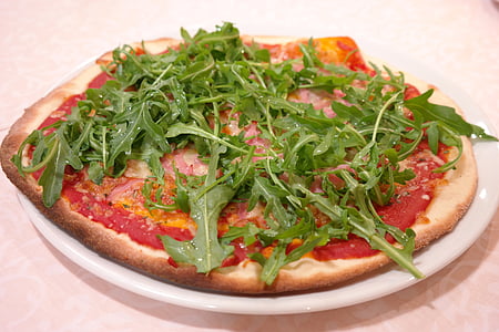 pizza Rukola, pizza, jesti, Pico prehiteli, vegetarijanska, rastlinski pizza, obrok