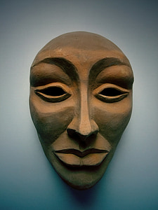 mask, female, performing arts, mystical, ceramic, craft, decorative