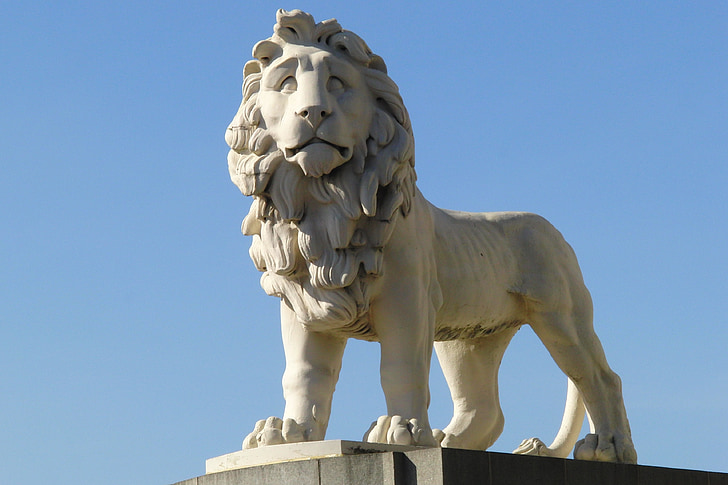 løve, statuen, figur, arkitektur, London, hovedstad, Storbritannia