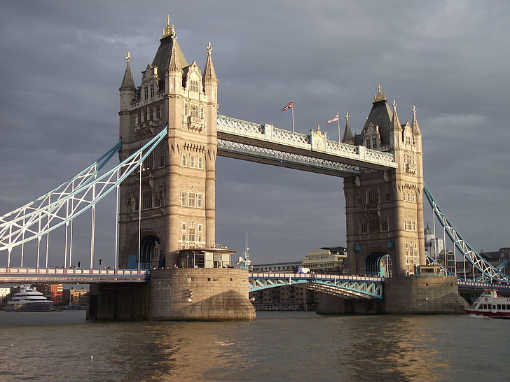 Bridge, Tower, monument, Thames, floden, vartegn, britiske