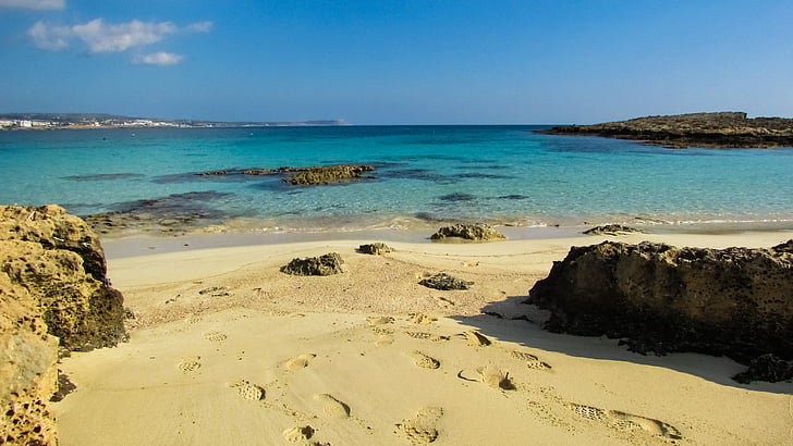 Kıbrıs, makronissos beach, koyu, Sakin ol