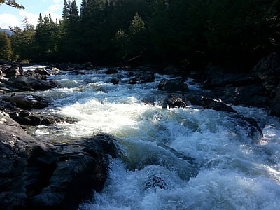 река, природата, gaspesie, Канада, Квебек, Есен, пейзаж