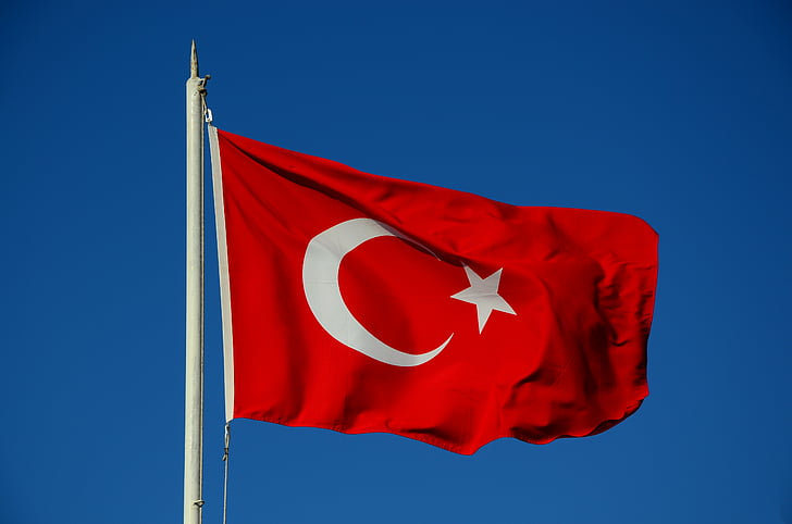 turkey, flag, istanbul, red, patriotism, blue, no people
