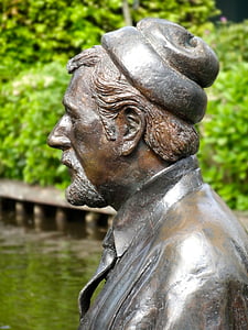 Albert mol, estàtua, escultura, figura, bronze, metall, Art
