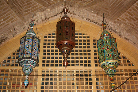 Isfaháne, mešity, Irán, lampa