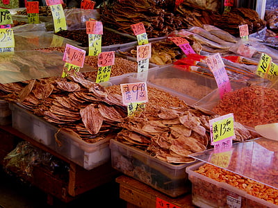 Chinatown, marked, mad, Street, asiatiske, kinesisk, sund