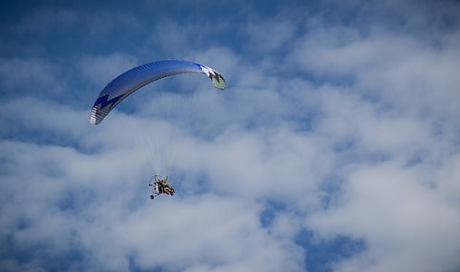 Paraglider, debesis, brīvdienas, Izklaide, lidojumu, brauciena, vasaras