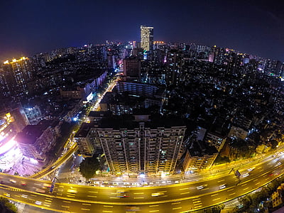 aerial, view, time, lapse, photography, city, buildings
