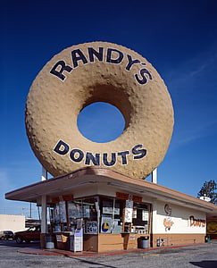 donut, doughnut, randy's donuts, shop, music, bakery, usa