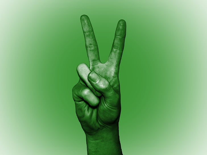mir, roko, Velika socialistična ljudska, Libijska arabska džamahirija, Libijski, Libija, banner