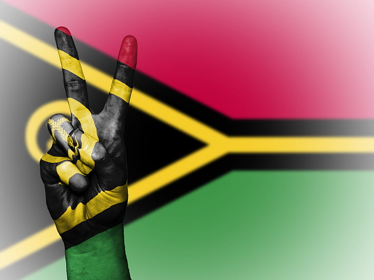 Vanuatu, paz, mano, nación, Fondo, Bandera, colores