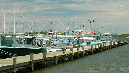 commercial fishing, boat, netter, dock, moored, business, industry