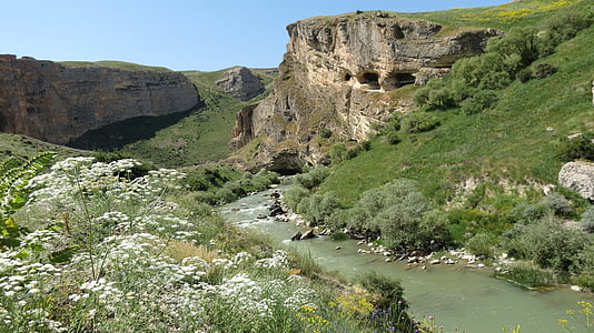 řeka, čaj, Erzurum, Příroda, krajina