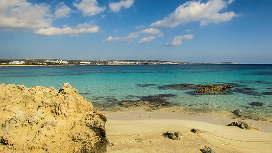 塞浦路斯, 阿依纳帕, makronissos 海滩, 景观