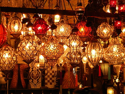 lampe, Tyrkia, lys, lykter, elektrisk lampe, dekorasjon, lykt