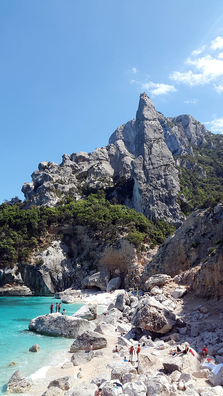 Aguglia di goloritzè, Cala goloritzè, vrhunec, Monte caroddi, rock, strm, Sardinija