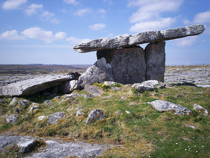 hunebed, Keltische, artefact, menhir, Ierland, Poulnabrone, Burren