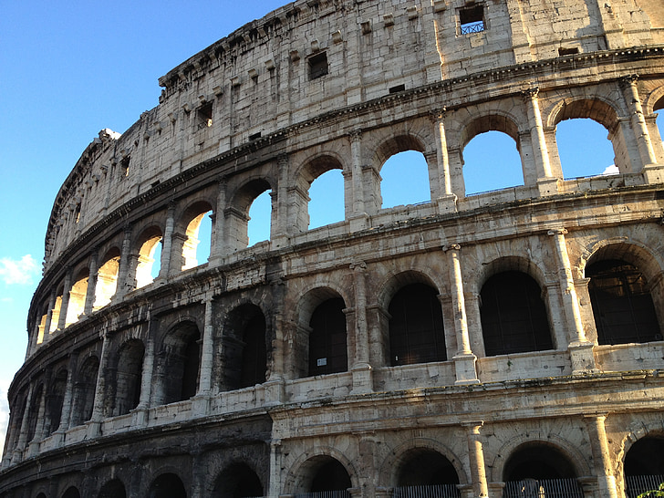 rome, coliseum, ancient, architecture, arena, landmark, italy