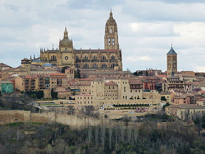 segovia, spain, old town, castile, historically, building, tower