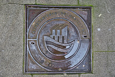manhole, metal, symbol, sewer, drainage, lid, circular