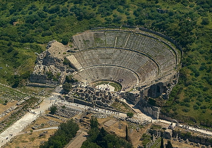 Efesus, Turki, Yunani, teater, Wisata, Pariwisata, struktur