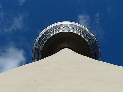 Menara TV, Mannheim, pemandangan, biru, Taman, langit, Jerman