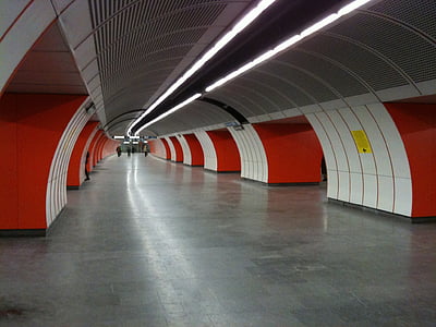 Metro, postaja, pod zemljo, potovanja, s bahn, prevoz, gibanje