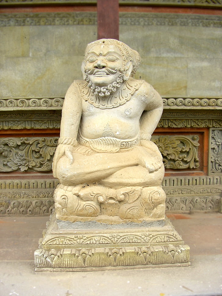 stone man, temple, history, stone, sculpture, buddhism, bali