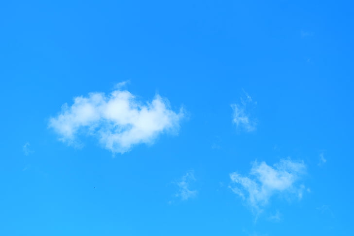blue sky, clouds, sky, blue, nature, weather, air