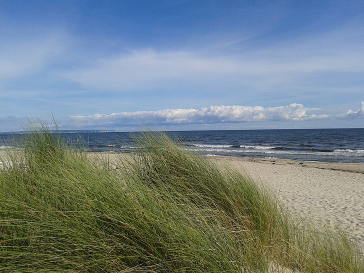 Baltijos jūros, paplūdimys, Rügen, Göhren