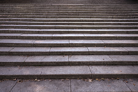 escaliers, vide, gris, béton, vide, montée, personne ne