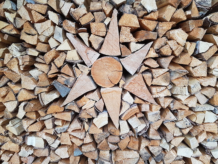 kayu bakar, log, holzstapel, kayu, tumpukan