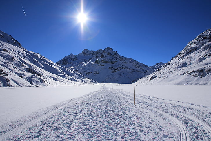 sniego, Forarlbergas, Austrija, kalnai, Alpių, Gamta, žiemą
