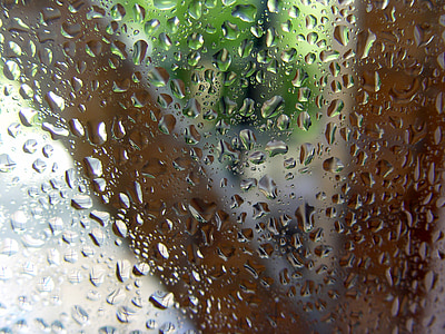 dråbe vand, glas, vindue, vand, dug, gennemsigtig, drop