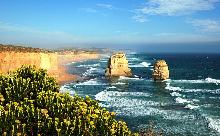 Dodici Apostoli, Australia, roccia, Costa, scogliera, Victoria - Australia, grande strada dell'oceano