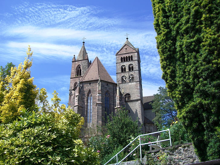 Vieux-Brisach, Münster, Sky, bleu, Église, architecture