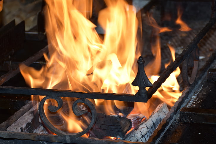 eld, Flame, trä, bränna, värme, gula immolation, röd gul