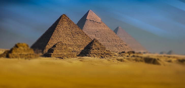 giza, pyramid, pyramids of giza, egypt, monuments, egyptian pyramids, wilderness