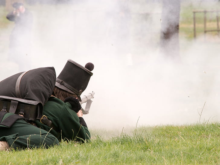 napoleonic wars, re-enactment, history, living history, historical, fight, weapon