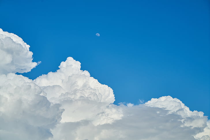 μπλε, ουρανός, φόντο, σύννεφα, λευκό, φύση, άνοιξη