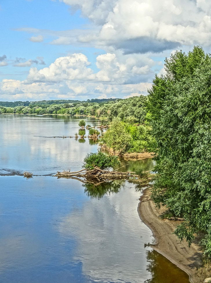 Visztula, Bydgoszcz, folyó, Lengyelország, víz, természet, táj