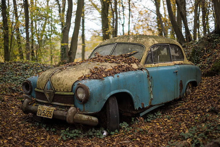 klassikaline auto, auto, Vintage, Põhuteatri, scrapyard, borgward, 1950ndate aastate