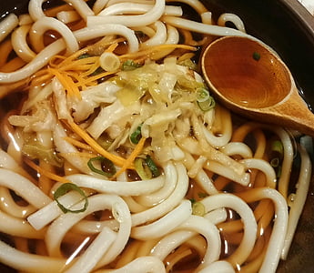 sopa, fideos, Udon, Japonés, cocinar, tazón de fuente, cuchara de