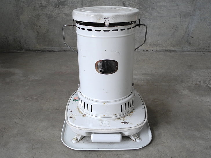 kerosene heater, heater, portable, space heater, white, equipment, appliance
