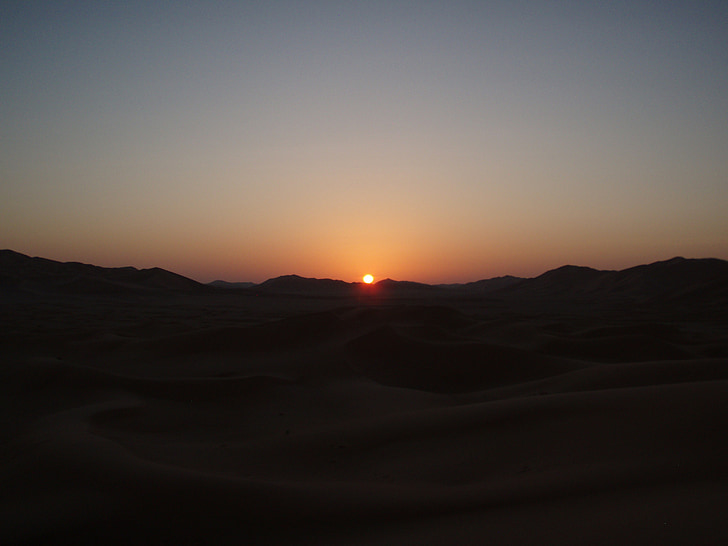 izlazak sunca, priroda, pustinja