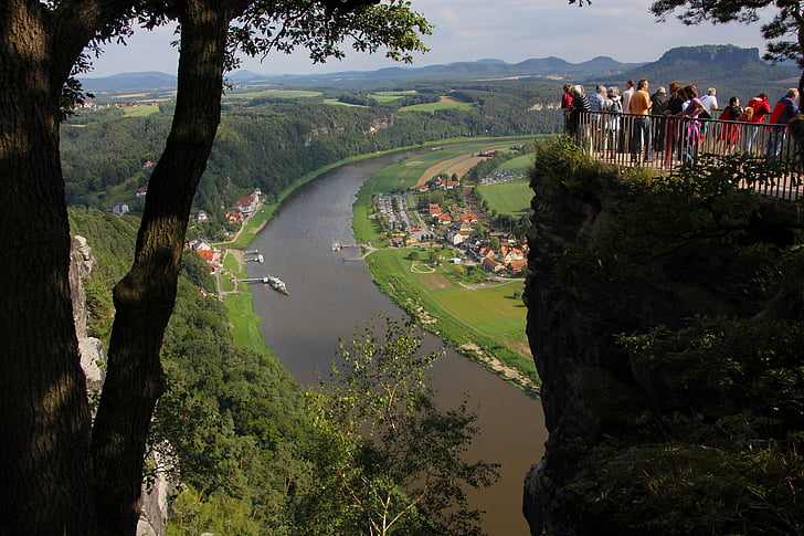Elbe kumtaşı Dağları, doğa, Kum taşı, manzara, Elbe, Sakson İsviçre, Rock Güz