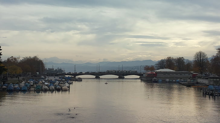 sjön, Zurich, vatten, Boot, Romance