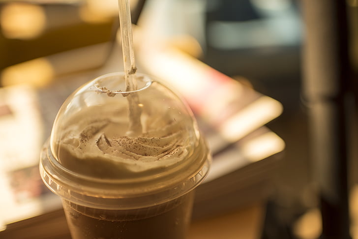 Iced latte, ijskoffie, koffie, coffeeshop, slagroom, Latte, Iced