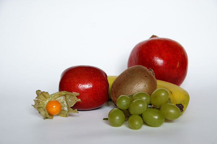 elma, muz, üzüm, Physalis, meyve, sağlıklı, Vitaminler